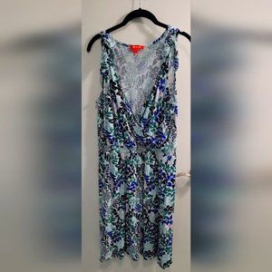 XL Joe Fresh Floral Dress with Tie Straps